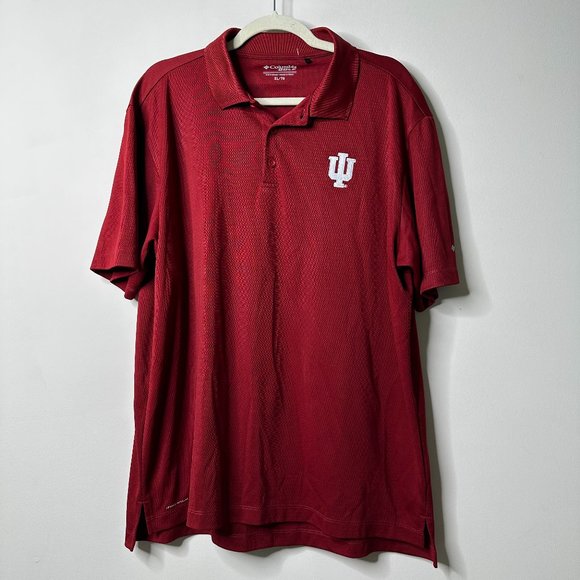 Columbia Golf Red Indiana Hoosiers Short Sleeve Polo Men's XL - Picture 1 of 5